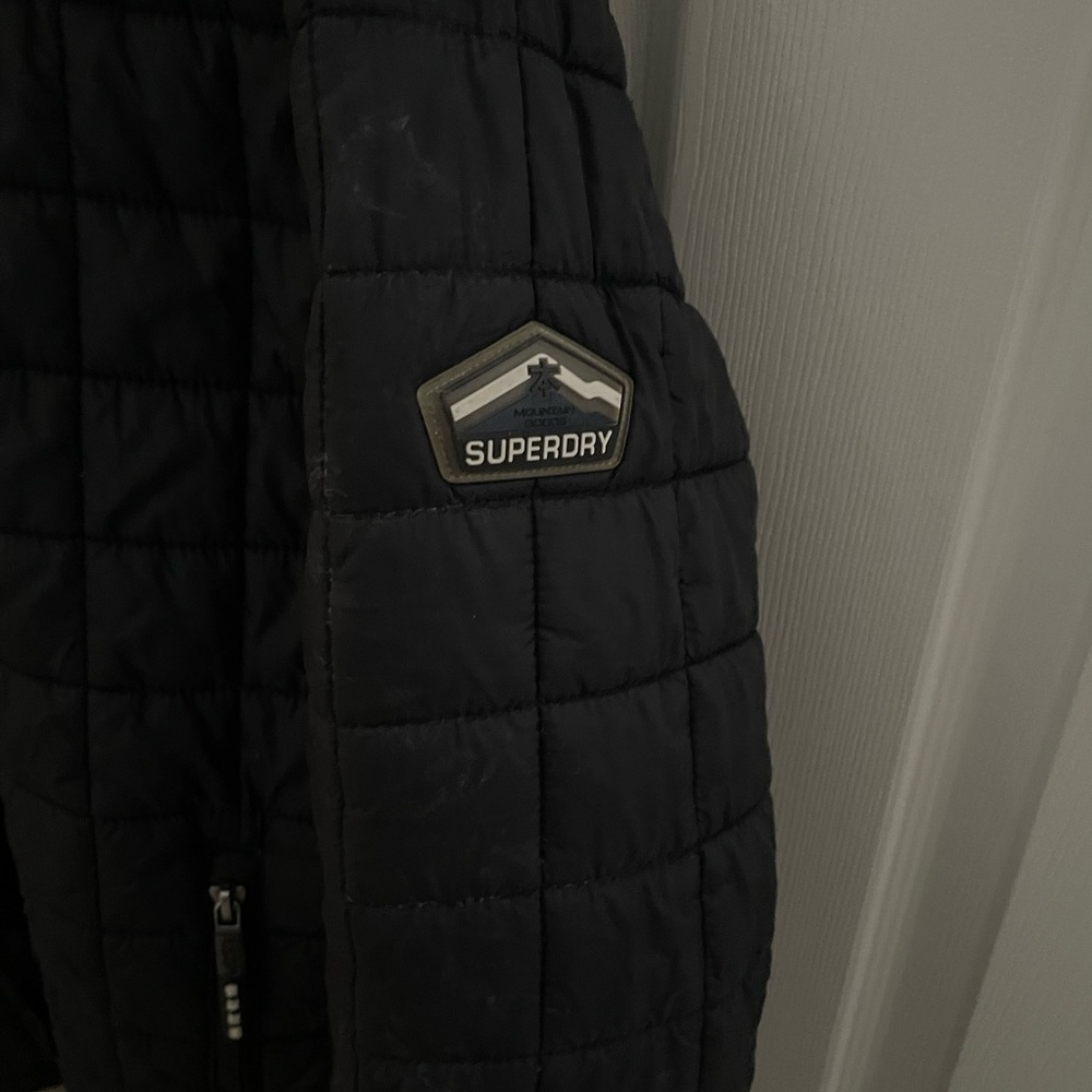 Superdry Black Quilted Jacket - Picture 5 of 9